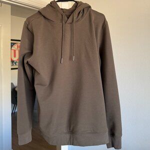 Cuts Split Hem Hoodie Brown Medium